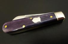 1/83 Great Eastern Cutlery Northfield #14 Purple Phlox Smooth Bone Gentlemen's Jack GEC 143223