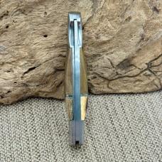 Elk Ridge Drop Point 5 1/8" Overall Lockback Knife Wood/ Stag Handle ER-127MSW