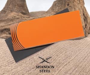 Rough Rider Custom Shop Scales Orange/Bk RR1879 Custom Knife Making Handle Set