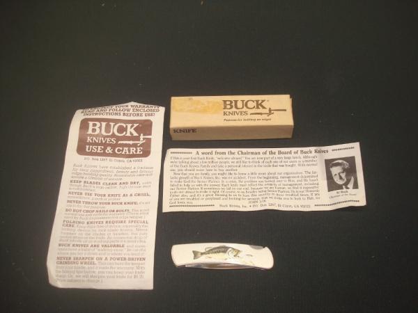 BUCK 525 V GENT MEMORY SERIES 1989 NEW IN BOX BASS MODEL