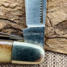 IXL George Wostenholm Sheffield England Smooth Bone 3 Blade Stockman Knife (138)