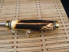 SCHRADE UNCLE HENRY 153UH GOLDEN SPIKE VINT. 80'S FIXED BLADE CARBON STEEL KNIFE, SHEATH, STONE, BOX