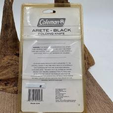 COLEMAN ARETE BLACK FOLDING POCKET KNIFE 3 1/4