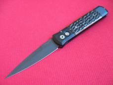 Early Pro-Tech 962 Godfather - Amber Jigged Bone ProTech Switchblade Knife - New In Box !