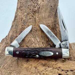 Case XX USA 63033 Vintage 3 Blade Jr Stockman 1965-1969 Folding Pocket Knife 154