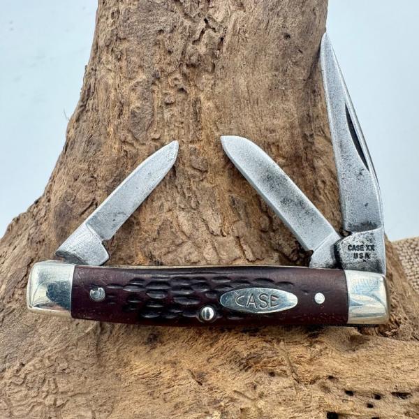 Case XX USA 63033 Vintage 3 Blade Jr Stockman 1965-1969 Folding Pocket Knife 154
