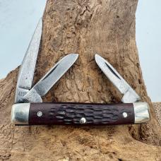 Case XX USA 63033 Vintage 3 Blade Jr Stockman 1965-1969 Folding Pocket Knife 154