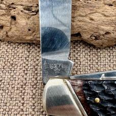 John Primble Belknap USA 5371 Stockman 3 Blade Jigged Folding Pocket Knife (181)
