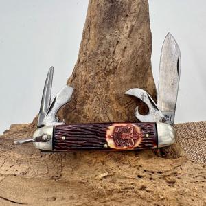 Imperial Prov. RI Boy Scout Knife Vintage USA 1950-1960’s 4 Blade Camp (182)
