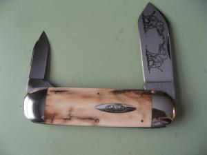 CASE CLASSIC 1995 FIGHTING ELEPHANT TOE BARK IVORY MASTADON 1 OF 4
