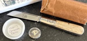 Great Eastern Cutlery Tidioute 153117 Sheepfoot Barlow Smooth Bone Rare 1 of 10 TC Barlow GEC 15