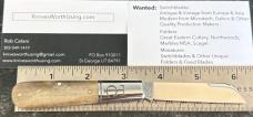 Great Eastern Cutlery Tidioute 153117 Sheepfoot Barlow Smooth Bone, Rare 1 of 10 TC Barlow GEC 15