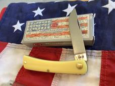 Case xx 3 & 3/4” Sod Buster Jr (MDL# 3137) Knife with Yellow Synthetic Handles -NOS in Orig box