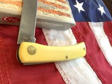 Case xx 3 & 3/4” Sod Buster Jr (MDL# 3137) Knife with Yellow Synthetic Handles -NOS in Orig box