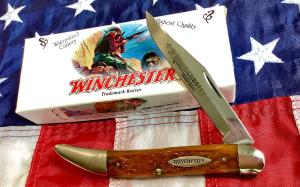 1992 Winchester Large Toothpick By Blue Grass Cutlery (Mdl# 1936) w/ Brown Bone Handles