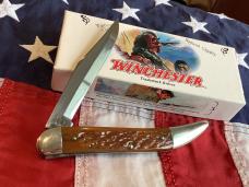 1992 Winchester Large Toothpick By Blue Grass Cutlery (Mdl# 1936) w/ Brown Bone Handles