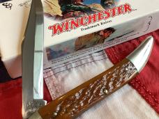 1992 Winchester Large Toothpick By Blue Grass Cutlery (Mdl# 1936) w/ Brown Bone Handles