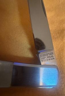 Gerber/Sakai Silver Knight Mother of Pearl Lockback. Beautiful knife in Mint Condition!