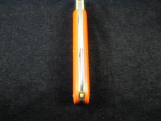 Great Eastern GEC Smooth Ember Orange Linen Micarta River Town Jack Knife Rare 862125 USA Made 