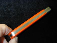 Great Eastern GEC Smooth Ember Orange Linen Micarta River Town Jack Knife Rare 862125 USA Made 