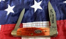 Case xx Collectors Club Life Member 2010 Half Whittler (Mdl# 62046 1/2) w/ Orangish Bone Handles