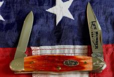 Case xx Collectors Club Life Member 2010 Half Whittler (Mdl# 62046 1/2) w/ Orangish Bone Handles