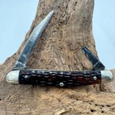 CASE TESTED XX RARE USA VINTAGE GREENBONE MUSKRAT POCKET KNIFE 1920-40 (139)