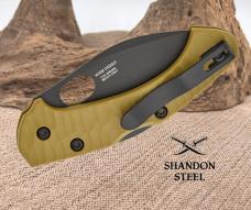 Fox Zero 2.0 Lockback Folding Knife 2.75 Becut Steel Blade OD Green FRN Handle