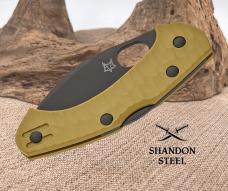 Fox Zero 2.0 Lockback Folding Knife 2.75 Becut Steel Blade OD Green FRN Handle