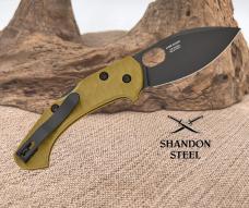 Fox Zero 2.0 Lockback Folding Knife 2.75 Becut Steel Blade OD Green FRN Handle