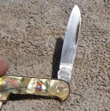 Norway Made In Germany Souvenir Bartender Bail Cracked Ice Viking Ship Scene Great Snap Bail 3"Close