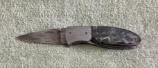 Custom Frank J Dilluvio Damascus Liner Lock Knife Mint