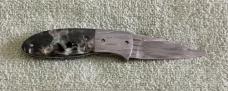 Custom Frank J Dilluvio Damascus Liner Lock Knife Mint