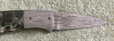 Custom Frank J Dilluvio Damascus Liner Lock Knife Mint