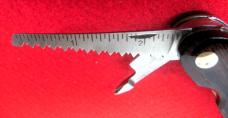 HUSKY MULTI-TOOL WOOD AND BRASS UNUSED FROM STORAGE IN KNIFE ROLL