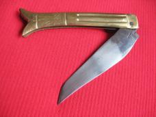 Made in India 9" Brass Leverlock Switchblade Knife