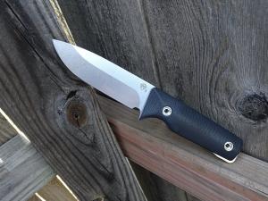 Medford San-Pro Series Fixed Blade Knife Black G-10 3V Blade Leather Sheath - New