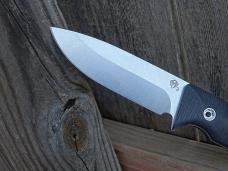Medford San-Pro Series Fixed Blade Knife Black G-10 3V Blade Leather Sheath - New