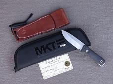 Medford San-Pro Series Fixed Blade Knife Black G-10 3V Blade Leather Sheath - New