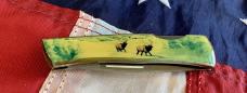 Case xx 1984 Medium Lockback (mdl# 059L SS) w/ Migrating Elk Synthetic Handles -NOS