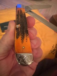 2006 Case XX Autumn Orange Vintage Bone Trapper. Shepherd Hills Club Exclusive w/Serial # & Scrolls.