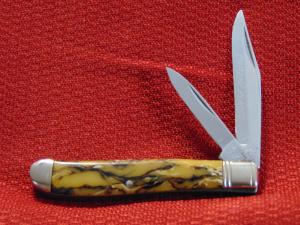 VINTAGE NEW CARBON STEEL USA STA-SHARP CAMILLUS PEANUT ETCHED BLADE c1927-1940