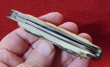 MINT RIGID GERMANY DOGLEG TRAPPER GREAT GENUINE STAG HANDLES 1980's  CHECK OR MONEY ORDER