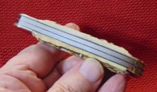 MINT RIGID GERMANY DOGLEG TRAPPER GREAT GENUINE STAG HANDLES 1980's  CHECK OR MONEY ORDER