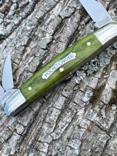 GEC TIDIOUTE ** 620324 SMOOTH GREEN BANANA BONE POCKET CARVER