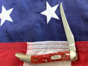 Case xx 1989 Centennial 3 Small Toothpick w Sweet Red Bone Handles -NOS