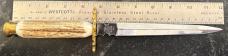 Beautiful Graham Clayton Digby's Stag Fixed Blade Knife, Sheffield England