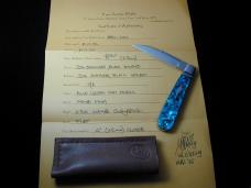 Kroo ALVS Green Abalone Mamba Swayback Wharncliffe Jack Knife S. Africa 4" Closed RWL34 SS Blade