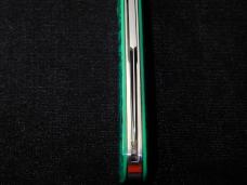 Kroo ALVS Green Abalone Mamba Swayback Wharncliffe Jack Knife S. Africa 4" Closed RWL34 SS Blade