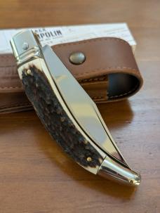 NEW IN BOX GNARLY STAG AGA CAMPOLIN DIANA LEVERLOCK AUTO WITH SHEATH 